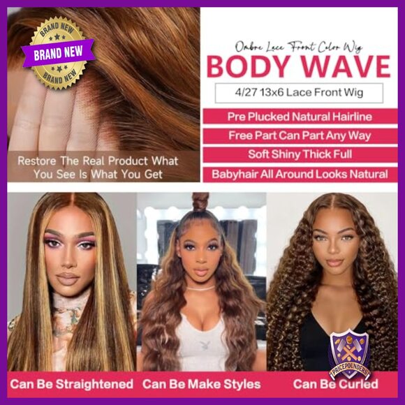 30 Inch Human Hair Lace Front Wig Glueless Pre Plucked Body Wave main image 6